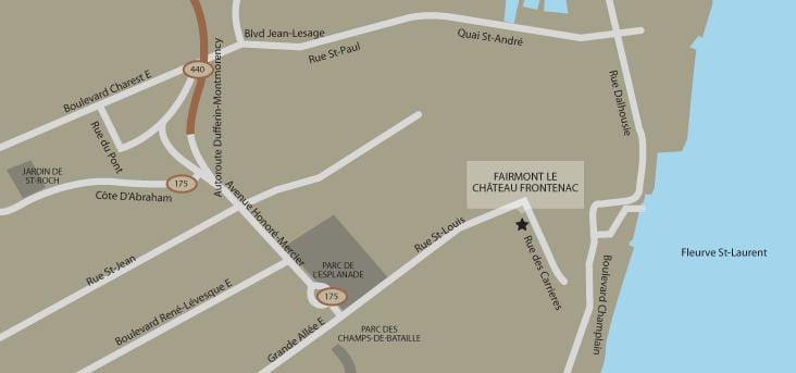 Mapa de castelo frontenac