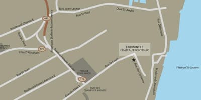 Mapa de castelo frontenac