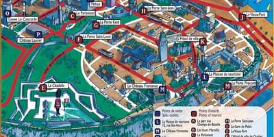 Quebec atraccións mapa
