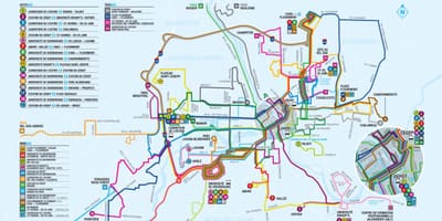 Cidade de Quebec rutas de autobuses mapa