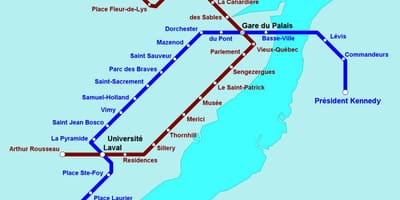 Cidade de Quebec metro mapa