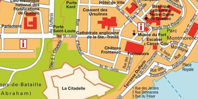 Mapa da Cidade de Quebec Quebec 