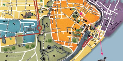 Antiga Cidade de Quebec atraccións mapa