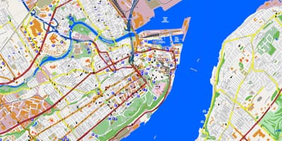 Mapa da Cidade de Quebec e área circundante