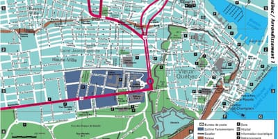 Mapa da cidade de Quebec City