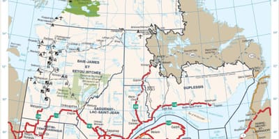 Mapa de estrada Quebec, canadá