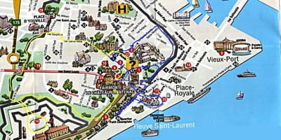 Mapa de idade Quebec con atraccións