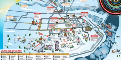 Mapa de Quebec inverno de entroido